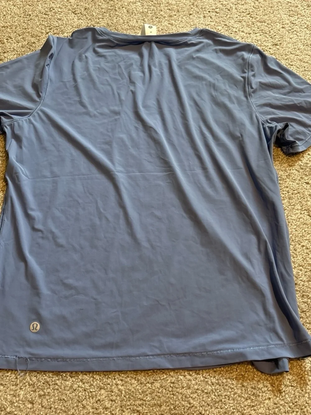 lululemon athletica Women’s Medium blue workout top drifit breakaway tee workout